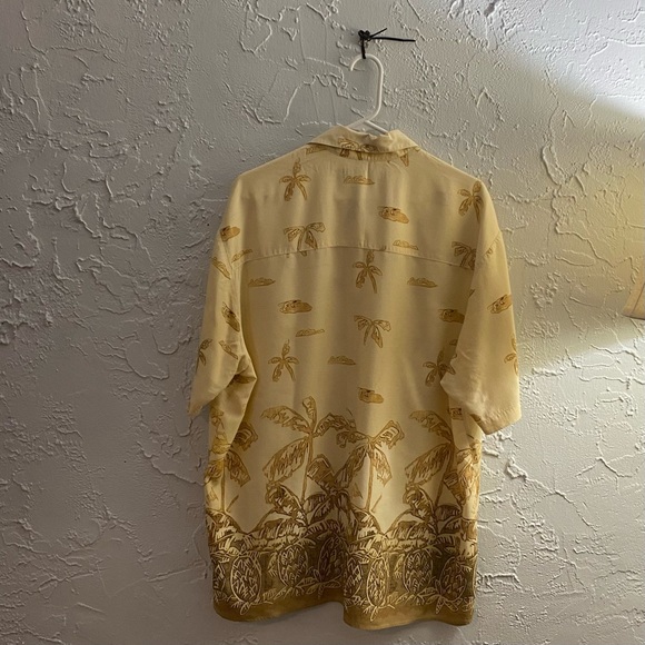 HAVANNA SHIRT CO Linen Blend Short Sleeve Casual Tropical Camp Shirt, Size Large - Picture 2 of 5